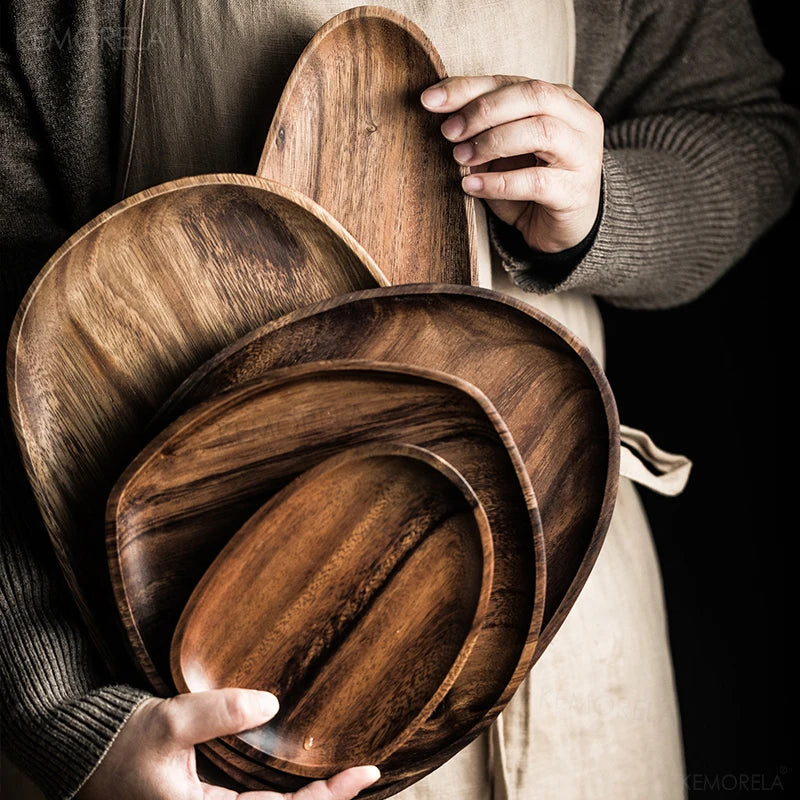 1/5PCS Lovesickness Wood Dishes